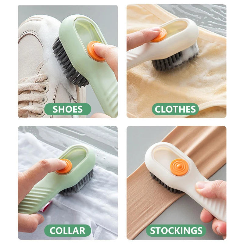 1/2Pcs Multifunctional Cleaning Brush Soft-Bristled Liquid Shoe Brush Clothes Brush Shoe Clothing Board Brush Shoe Cleaner